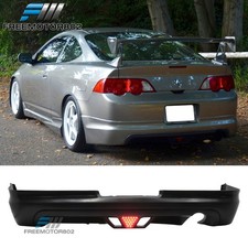 Fit 02-04 Acura Rsx Pu Mug Style W Led Brake Light Rear Bumper Lip Bodykit