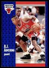 1991-92 Fleer B.J. Armstrong Chicago Bulls #25