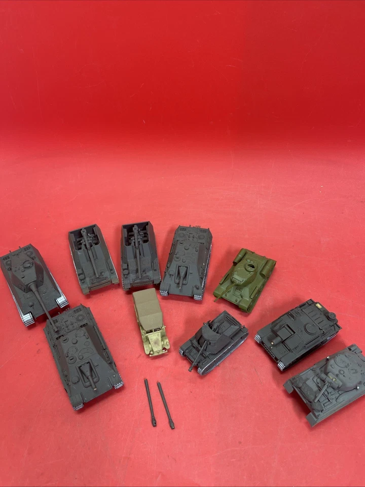 Lote de 10 modelos de tanque de armadura construidos vintage de la Segunda Guerra Mundial.   *26 Foto 2 de 4