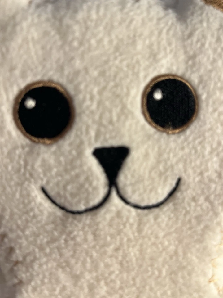 Oso de peluche IKEA PS Brum 13" UNICEF juguete de peluche acurrucado en blanco crema marfil usado Foto 3 de 4