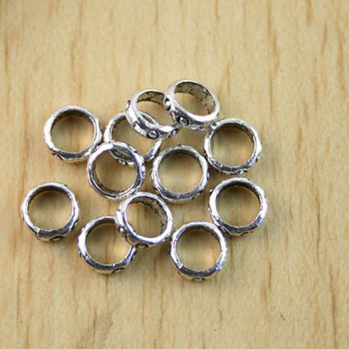 100pcs 7.6mm The Hole Is 5.8mm Tibetan Silver Xingdian Ring Links H1172 - Picture 1 of 1