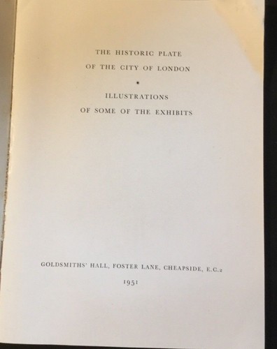 Vtg Catalog 1951 Silver Exhibition The Historic Plate of The City of London - Imagen 2 de 12