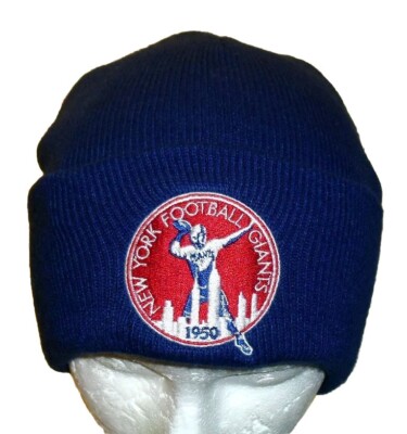 New York Giants SMALL SNAG 1950 Throwback Logo Mens Adult Beanie Winter Hat Cap