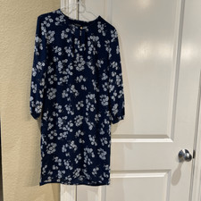 Lauren Ralph Lauren 4P blue floral midi dress