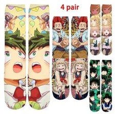 My Hero Academia Manga Socks 40 Cm Lot Of 4 Pairs Deku Midoria
