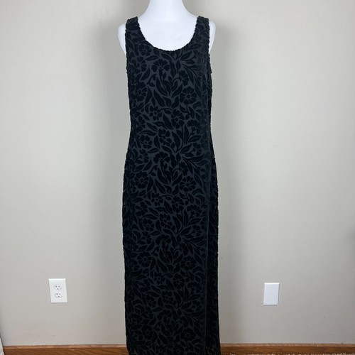 Express Dress 3/4 Vintage Y2K Silk Velvet Floral Whimsical Fairycore Goth Maxi