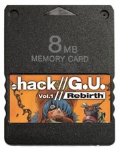 Dot hack G.U. Rebirth PS2 Memory Card Unlocked 100 Completed Saves