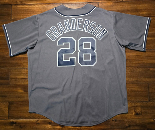 Curtis Granderson Jersey XXL Detroit Tigers Majestic Gray 2XL