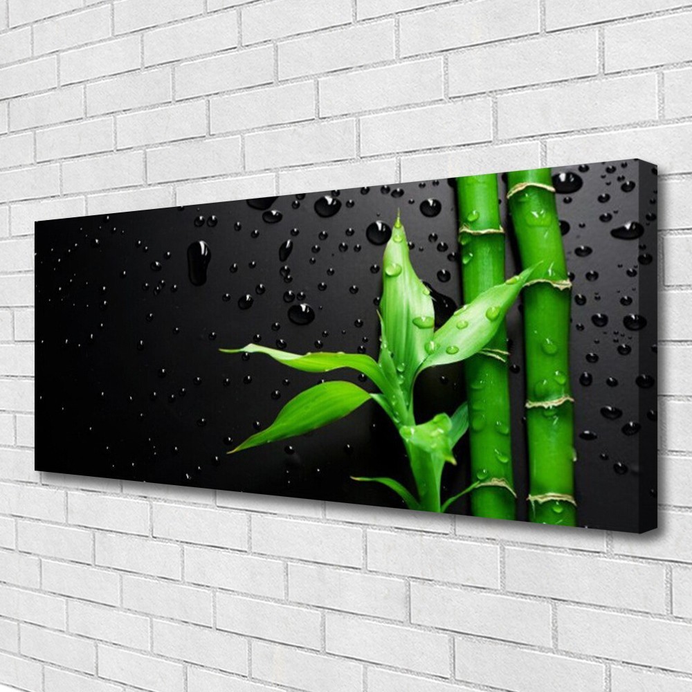 Tableaux Impression sur Toile Floral Bambou 125x50 Luxe et Design