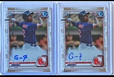 2020 Gilberto Jimenez Bowman Chrome Auto LOT of 2 Autographs 