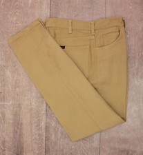 Men's VTG 1960s Beige Lee Leens Tapered Leg Pants Sz 30x30 60s