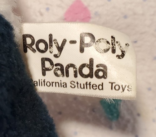 Roly Poly Panda Kalifornien weiches Stofftier Plüschtier 10 Zoll handgefertigt Korea Vintage - Bild 7 von 9