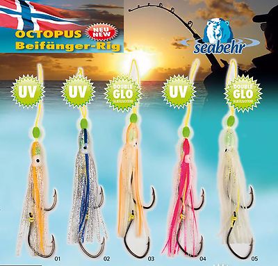 Octopus Beifänger Rig von Behr 2 Haken 2/0 Meeresangeln Pilker Vorfach Norwegen