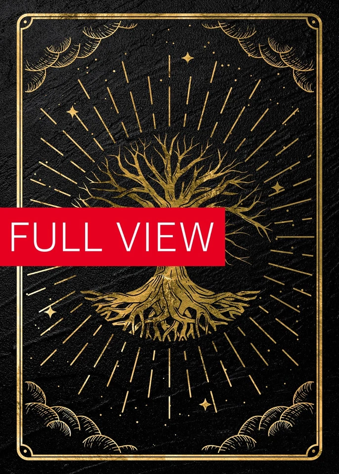 Gold Mystical Tarot: Tree of life — tarot card, art deco poster, esoteric poster - Image 3 of 4