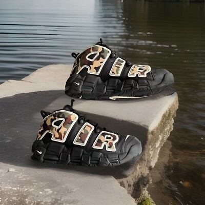 NIKE AIR MORE UPTEMPO 96 “CAMOUFLAGE” BLACK/CAMO MENS SIZE NIKE AIR MORE UPTEMPO 96 “CAMOUFLAGE” BLACK/CAMO MENS SIZE