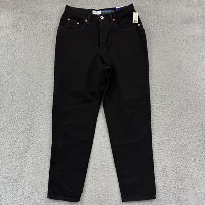Vintage Express Bleus Jeans Womens 13/14 Petites Black High Rise 90s Tapered NWT