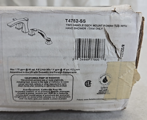 T4752-SS Tesla 4 orificios grifo de bañera romano caja abierta rasguño menor ver fotos ahorra $$$ - Imagen 2 de 12