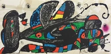 Joan Miro ESCULTOR IRAN 1974 Plate Signed Lithograph Art with Certificate