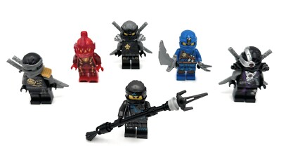 LEGO Ninjago Lot of 6 Minifigures Cole, Ultimate Mace,Nya, General Cryptor, Jay