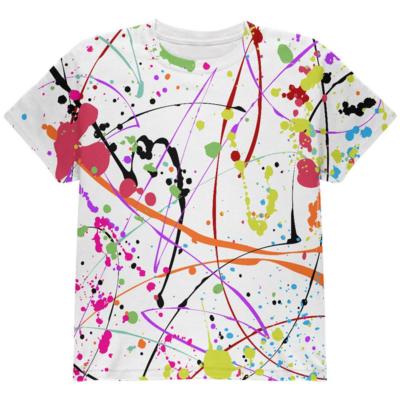Tシャツ・カットソー SATUR Smudge Logo Artwork Short Sleeve T-Shirt Retro Ivory S Purple Brand Smudge White T-Shirt – Puffer Reds