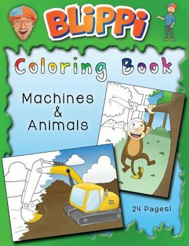 Download Blippi Coloring Book : Animals and Machines by Blippi (2015, Trade Paperback) for sale online | eBay