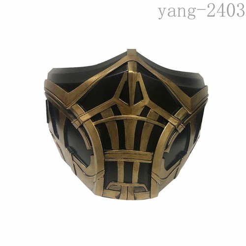 Mortal Kombat 2021 Sub-Zero SCORPION Mask Resin Half Mask Cosplay Prop Halloween - Picture 9 of 9