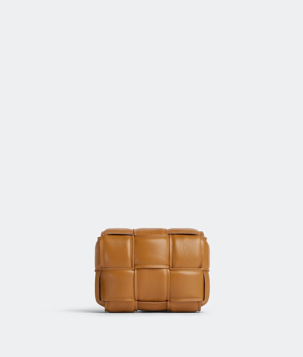 NEW BOTTEGA VENETA Camel/Brown Candy Padded Mini Cassette NEW BOTTEGA VENETA Camel/Brown Candy Padded Mini Cassette