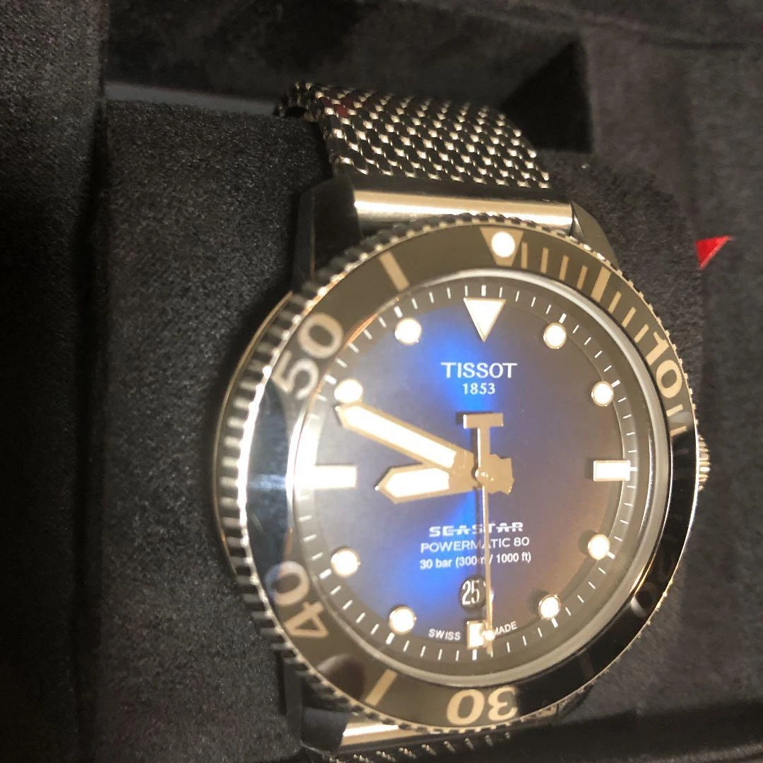 Near Mint TISSOT Sea Star 1000 Automatic 120407A Back Skeleton