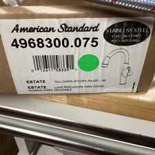 American Standard 4968300.075 ESTATE Kitchen Faucet in Stainless Steel READ 