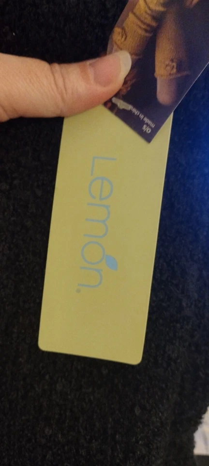 Calentadores de piernas negros talla única limón hasta la rodilla detalle floral leggings de invierno Foto 3 de 4