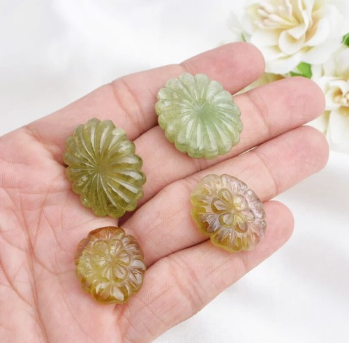 Multi Tourmaline 4 Pieces Antique Carving Natural Loose Gemstone For Jewelry - Picture 8 of 10