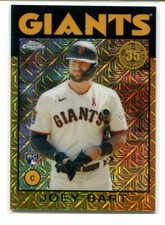 2021 Topps Chrome JOEY BART Rookie RC 35th Anniversary 1986 Giants Gold 47/50