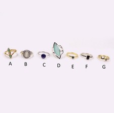 Chalcedony Ring Unisex Silver Jewelry Fine 925 Silver Ring All ring Size 7