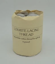 Lox Rite Lacing Thread 9 ply tubular cotton thread for splicing 1/2 pound Black