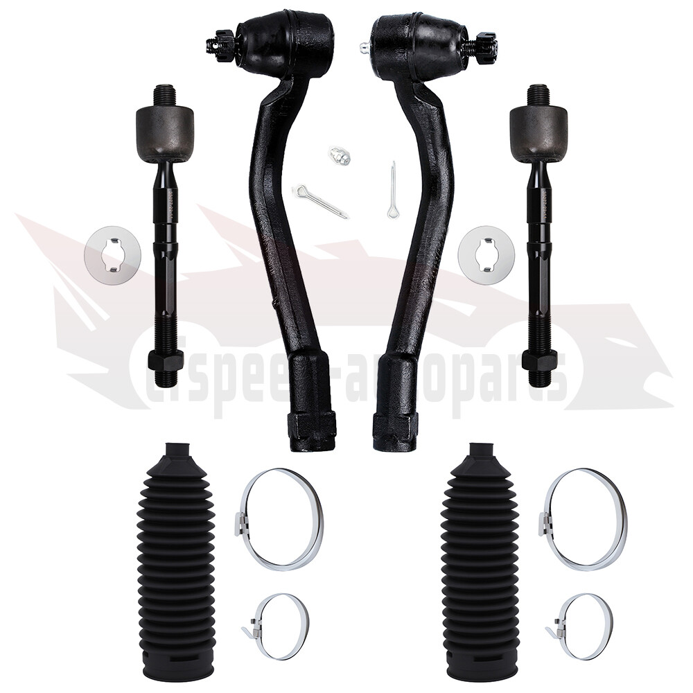 6PCS Front Outer Inner Tie Rod End Kit for 2011-13 Hyundai Sonata 2011-15 Kia Optima