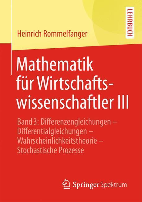 Thumbnail - Mathematik Für Wirtschaftswissenschaftler Iii Heinrich Rommelfanger