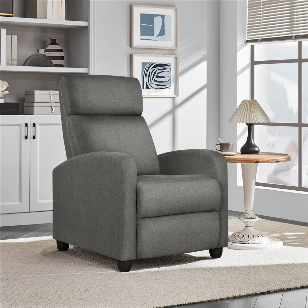 Fabric Recliner Chair Single Modern Sofa Home Theater