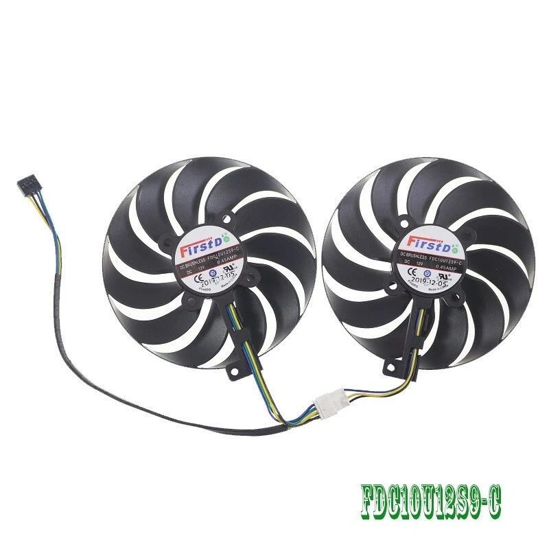 95MM FDC10U12S9-C Graphics card fan for ASUS Radeon RX 5600 RX 5700 DUAL EVO OC - Image 2 of 2