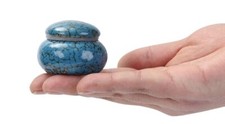 Small Urn for Human Ashes - 1.6'' Handicrafted Urn - Beautiful Tiny Keepsake Urn