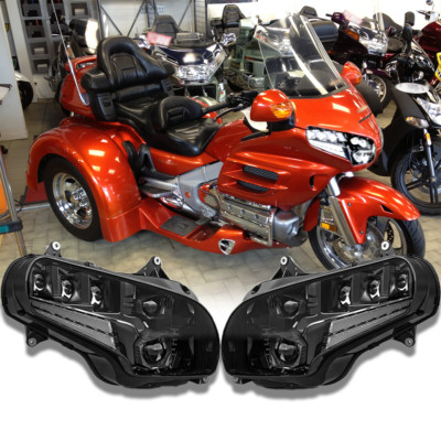 E24 LED Scheinwerfer Einstellbar Hi/Low Beam Für 2001-2017 Honda GoldWing GL1800