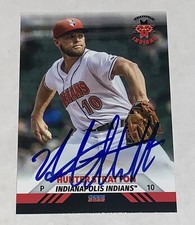 Hunter Stratton SIGNED 2022 Indianapolis Indians Card RC Auto Pirates Braves
