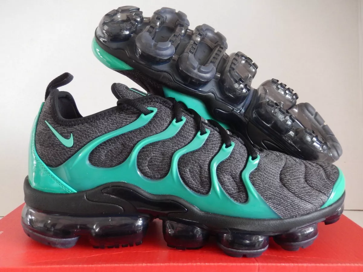 otoño salida Aliviar NIKE AIR VAPORMAX PLUS AIR MAX PLUS BLACK-GREEN-GREY EAGLES SZ 8.5  [924453-013] | eBay