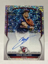 2023 Bowman Chrome Maick Collado 1st Bowman Speckle Refractor Auto Guardians/299