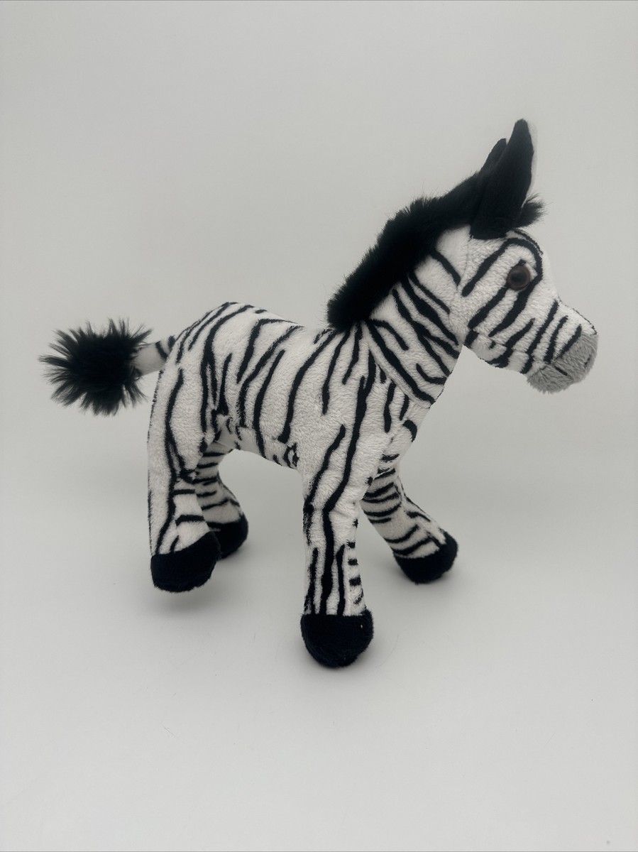 Wildlife Artists Soft Plush Standing Zebra 10In 2011- Stuffed