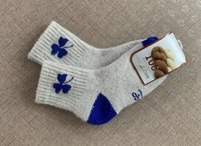 Made in Mongolia Sheep Wool Children Kids Socks Age 2 Natural Thermal NEW