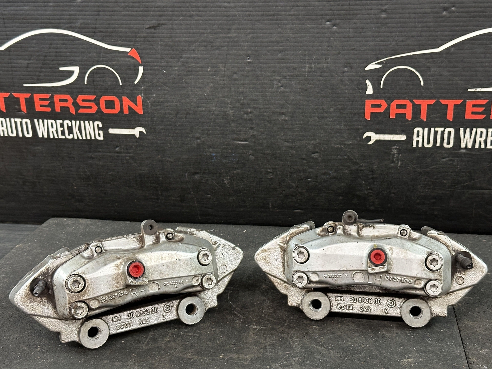 03-12 MASERATI QUATTROPORT FRONT & REAR LEFT & RIGHT BRAKE CALIPERS 74K 20833300