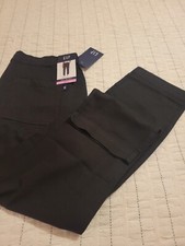 GAP Women's True Black Pull On Elastic Drawstring Waist Ankle Pants Small New