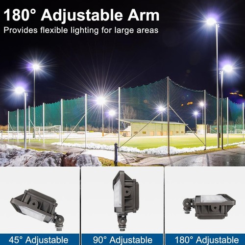 50Watt LED Flood Light with Knuckle, 30W Outdoor Lighting Dusk to Dawn Photocell - Picture 17 of 34
