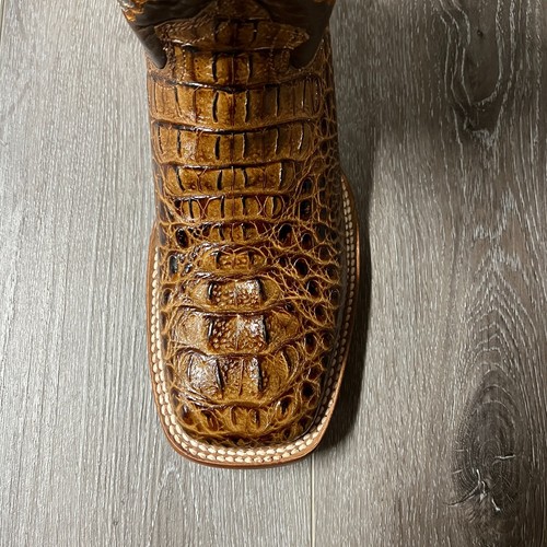 MEN'S RODEO COWBOY ALLIGATOR NECK PRINT WESTERN SQUARE TOE BOOTS MEXICO PRODUCT - Picture 23 of 24