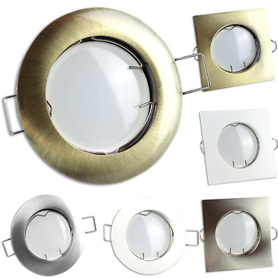 10x LED Einbaustrahler Set 5-7 Watt rund MR16 12 Volt Einbauspot 60mm